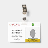 ID-badge voor gewoon personeel Badge (Achterkant met clip)