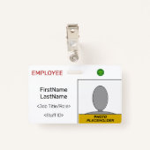 ID-badge voor gewoon personeel Badge (Achterkant met clip)
