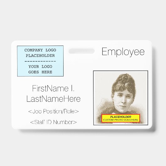 ID-badge voor hedendaags personeel Badge (Voorkant)