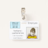ID-badge voor hedendaags personeel Badge (Achterkant met clip)
