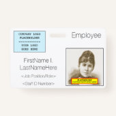 ID-badge voor hedendaags personeel Badge (Achterkant)