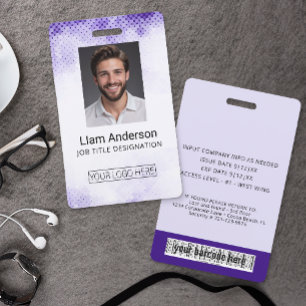 ID-badge voor medewerkers met Paarse gradiënt Badge