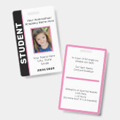 ID-badge voor thuisgeschoolde leerling Badge (Voor- en achterkant)
