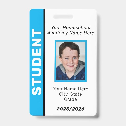 ID-badge voor thuisgeschoolde leerling Badge (Voorzijde)