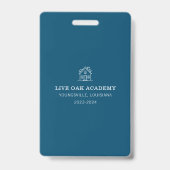 ID-badge voor thuisgeschoolde student | Minimalist Badge (Achterkant)