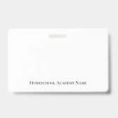 ID-badge voor thuisonderwijsstudent Badge (Achterkant)