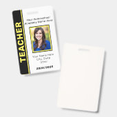 ID-badge voor thuisonderwijzer Badge (Voor- en achterkant)