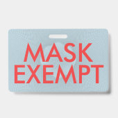 ID-badge voor vrijstelling van mondmasker Badge (Achterkant)