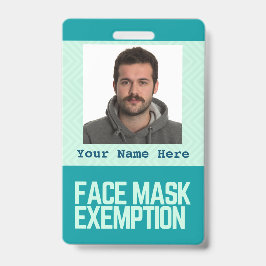 ID-badge voor vrijstelling van mondmasker Badge