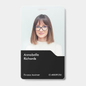 ID-badgefoto 3x5 | Aangepaste verticale personeels Badge (Voorzijde)