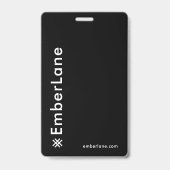 ID-badgefoto 3x5 | Aangepaste verticale personeels Badge (Achterkant)