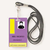 ID-BADGES VOOR SCHOOL, WERKZAAMHEDEN, EVENEMENTEN, BADGE (Voorkant met draagriem)