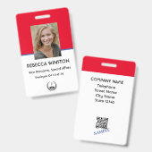 ID-beveiligingsbadge voor bedrijfsfoto's Badge (Front & Back)