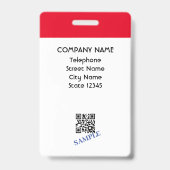 ID-beveiligingsbadge voor bedrijfsfoto's Badge (Back)