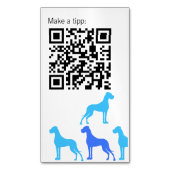 ID blau Great Dane serie Magnetisch Visitekaartje (Voorkant Verticaal)