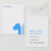 ID blau Great Dane serie  Visitekaartje (Voorkant / Achterkant)