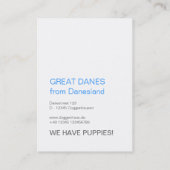 ID blau Great Dane serie  Visitekaartje (Achterkant)