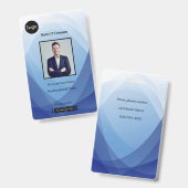ID Blauwe Abstracte werknemer-identiteitsbewijs me Badge (Voor- en achterkant)