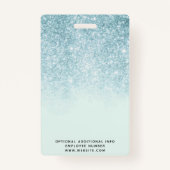 ID Blue Glitter-medewerker of -stylist Badge (Achterkant)