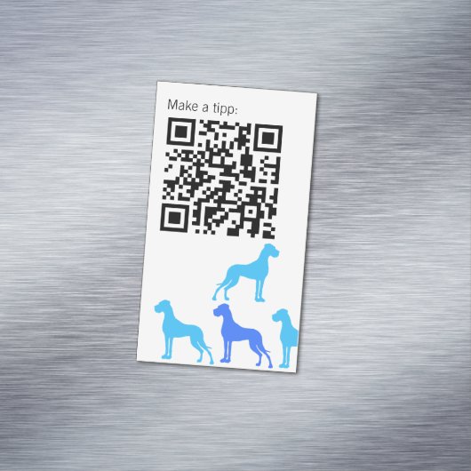 ID blue Great Dane series  Magnetisch Visitekaartje (Voorbeeld)