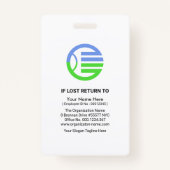 ID Blue Yellow Wave Photo Template Badge (Achterkant)