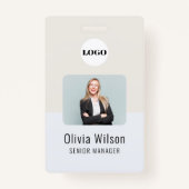ID Card Badge | Business Logo Employee Photo (Voorkant)