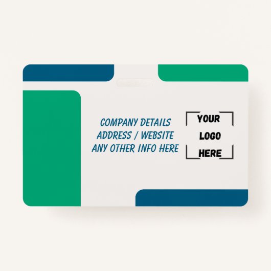 ID Card Badge | Minimal Business Employee Photo (Achterkant)