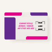 ID Card Badge | Minimal Business Employee Photo (Achterkant)