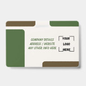 ID Card Badge | Minimal Business Employee Photo (Achterkant)
