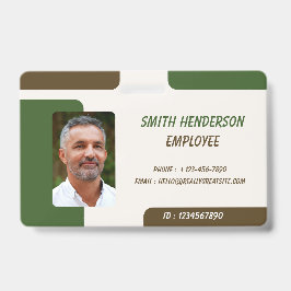 ID Card Badge | Minimal Business Employee Photo