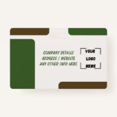 ID Card Badge | Minimal Business Employee Photo (Achterkant)