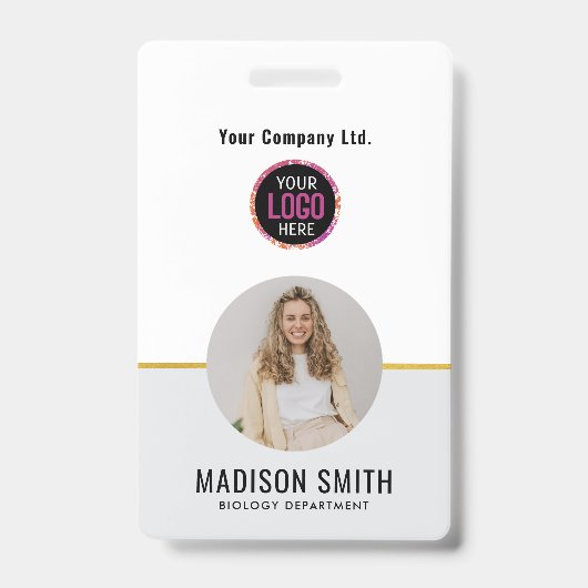 ID Card Badge | Minimal Business Employee Photo (Voorzijde)