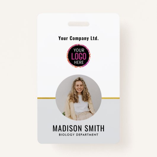 ID Card Badge | Minimal Business Employee Photo (Voorkant)