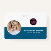 ID Card Badge Modern Business Staff Photo (Voorkant)