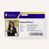 ID Card Badge Modern Business Student Photo (Voorkant)