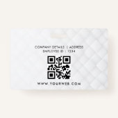 ID Card Badge Modern Business Student Photo (Achterkant)