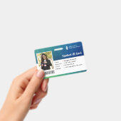 ID Card Badge Modern Business Student Photo (Handheld)