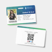 ID Card Badge Modern Business Student Photo (Voor- en achterkant)
