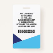 ID Card Identification Badge (Achterkant)