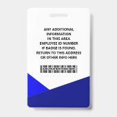 ID Card Identification Badge (Achterkant)