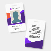 ID Card Identification Badge (Voor- en achterkant)