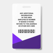 ID Card Identification Badge (Achterkant)