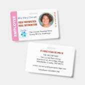 ID-code werknemer, functieteken en foto's Logo Badge (Voor- en achterkant)