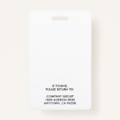 ID CORPORATE LOGO EMPLOYEE PHOTO LIGHT YELLOW BADGE (Achterkant)