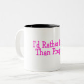 ID eerder 40 zijn dan roze Tweekleurige Koffiemok (Voorkant links)