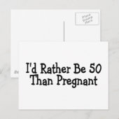 ID eerder 50 dan zwangere Briefkaart (Voorkant / Achterkant)