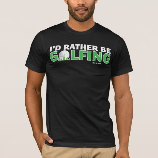 ID eerder golfing die Golf tong in één keer speelt T-shirt (Voorkant)