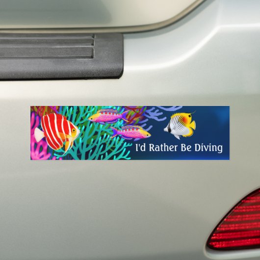 ID eerder scuba-duikende Bumpersticker (Op auto)