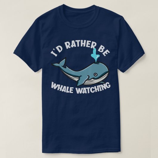 ID eerder walvis die schimmelblauwe walvis kijkt T-shirt (Design voorkant)
