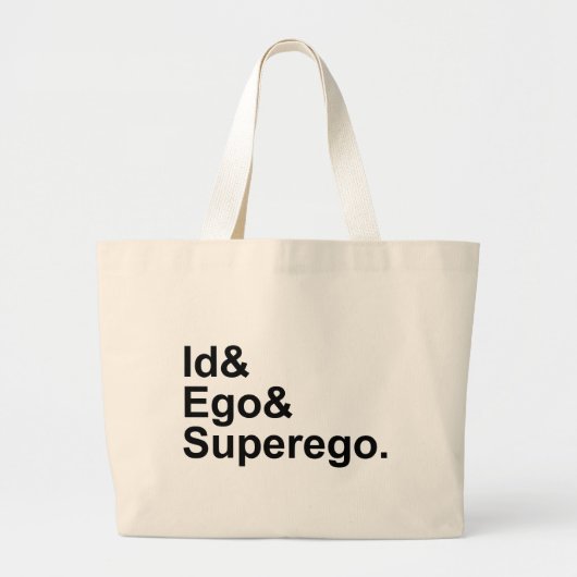 ID Ego Superego | Drie delen van de Psyche Grote Tote Bag (Voorkant)